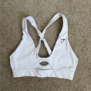 Gymshark White Peek-A-Boo Sports Bra